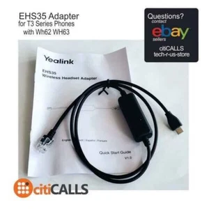 Adaptador Yealink EHS35 para conectar T3 y WH62/63 para soporte de auriculares inalámbricos - Imagen 1 de 6