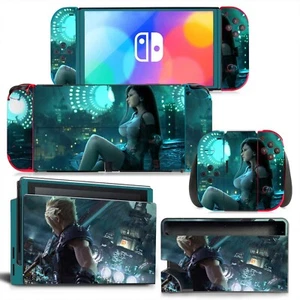 Final Fantasy VII Skin Aufkleber Stickers + Schutzfolie Für Nintendo Switch OLED - Picture 1 of 2