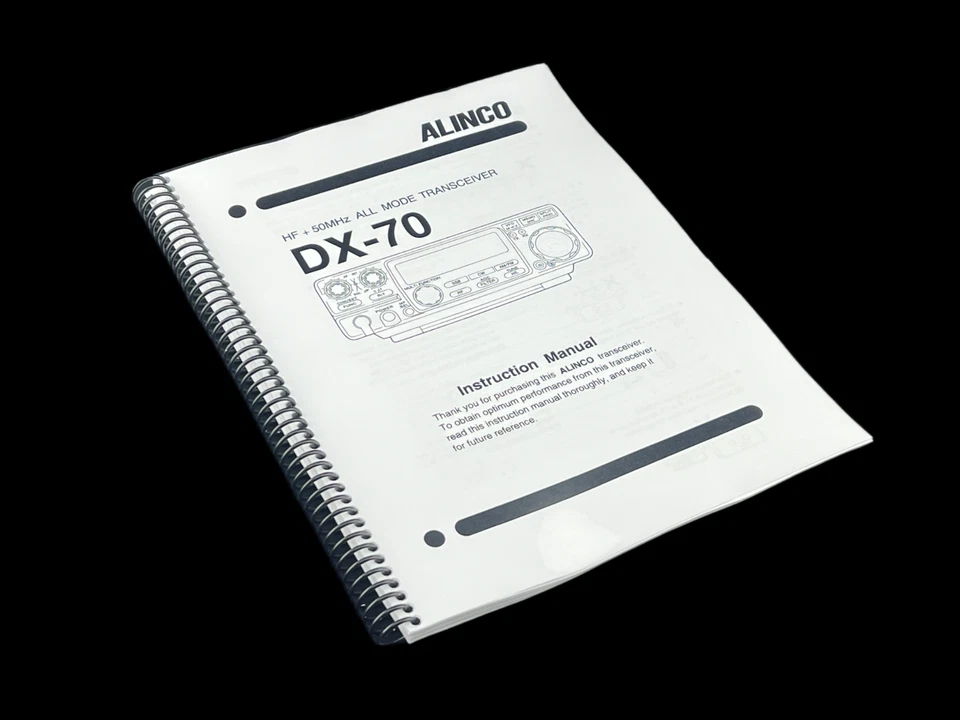 Alinco DX-70 Transceiver Instruction Manual 103 Pages Operating Guide Coil Bound - Image 1 of 4