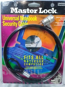 Câble de sécurité ordinateur portable Master Lock neuf universel - Photo 1/6