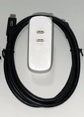 BELKIN DUAL USB-C GaN 68W + USB-C 3.1 4K 1M MacBook Google iPad Pro WCH003dqWH - Image 1 of 4