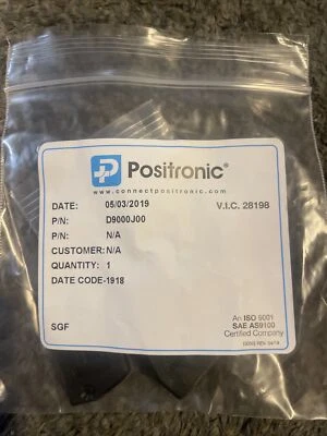 Positronic 9 Position Two Piece Backshell Connector Black 180° Unshielded