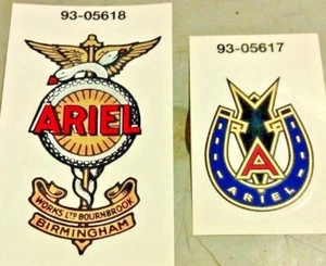 Ariel oil tank / steering head die cut horse head & shoe snakes vinyl stickers - Bild 1 von 6
