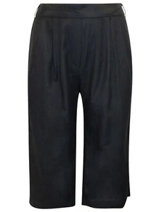 Cropped-Hose Damen Übergröße schwarz Leinenmischung – UK-Größe 18,20,22 - Bild 1 von 3
