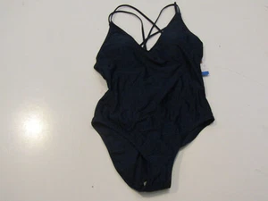 HURLEY Womens Swim Suit Navy V-Neck One Piece Light Padded Sz Small NWT - Picture 1 of 2