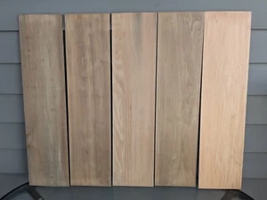 5 Antique Thin Poplar Wood Boards Project Lumber 5 1/4 X 21 3/4 X 3/16 Lot HM - Picture 1 of 7