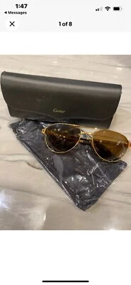 Cartier, sunglasses, Santos Dumont, Aviator, Gold filled, oval, frames, vintage - Image 1 of 4