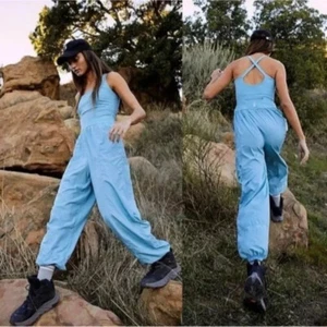 New Free People Righteous One Piece FP Movement One Piece Jumpsuit Blue Sz S - Picture 1 of 8
