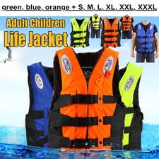ADULT SWIMMING LIFE JACKET KAYAK SKI BUOYANCY AID SAILING WATERSPORT VEST WHISTL