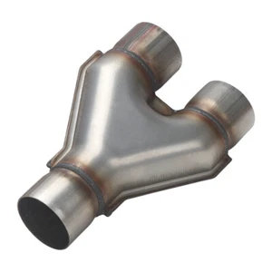 Welded Exhaust Tip Y-Pipe 2.5" Dual Inlet/2.5"inch Single Outlet Stainless Steel - Picture 1 of 5