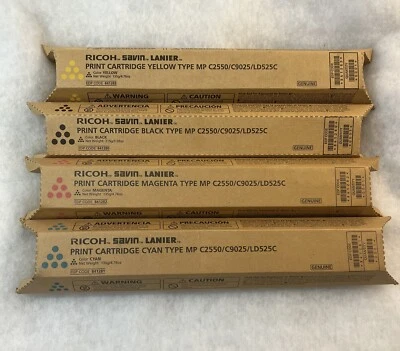 Cartucho de impresión Ricoh Savin Lanier color paquete de 4 tipo MP C2550 / C9025 / LD525C Foto 1 de 4