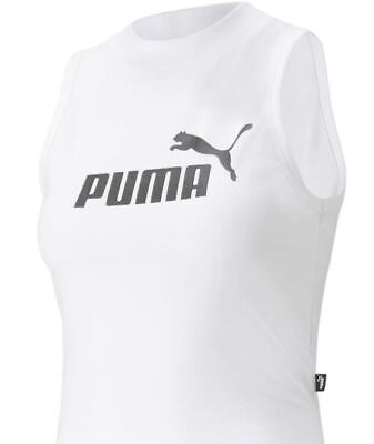 Puma Logo Crop Top Womens White Size UK 10 *REF50 • 15.88€