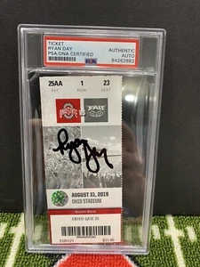 RYAN DAY SIGNED OHIO STATE BUCKEYES TICKET FAU 2019 1ST WIN HEAD COACH PSA S23 - Picture 1 of 1