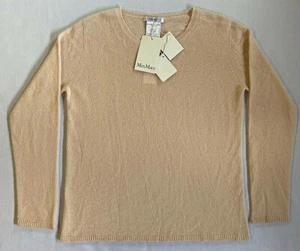 WOMENS XL MaxMara ZENO CASHMERE/SILK BLEND PULLOVER SWEATER, BALLET SLIPPER PINK - Picture 1 of 6