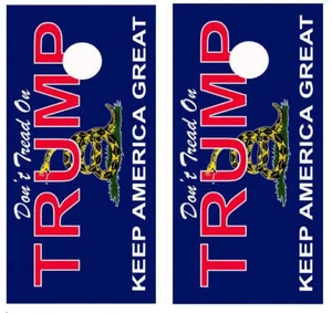Don't Tread On Trump laminated Cornhole Vinyl Wraps / Sticker - Picture 1 of 1