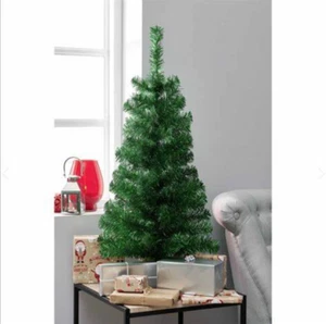 WILKO  3FT (92cm)  ARTIFICIAL  GREEN TINSEL UNDECORATED  CHRISTMAS  TREE! - New - Picture 1 of 5