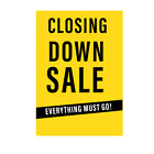 Closing Down Sale Everything Must Go Poster Window Display Sign