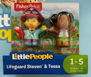 Fisher-Price Little People 2 Pack - LIFEGUARD STEVEN & TESSA (2017) FDG41 - Picture 1 of 4