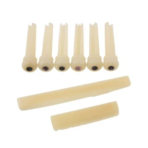 Unbleached Acoustic Guitar Bone Saddle Nut Bridge Pins for YAMAHA FG Guitar - Picture 1 of 9