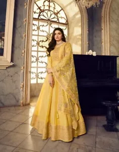 Rayón indio salwar kameez con kurta dupatta conjunto kurti pantalón traje mujer vestido - Imagen 1 de 6