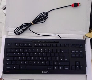 Cherry Stream TKL USB wired keyboard UK Black - Picture 1 of 3