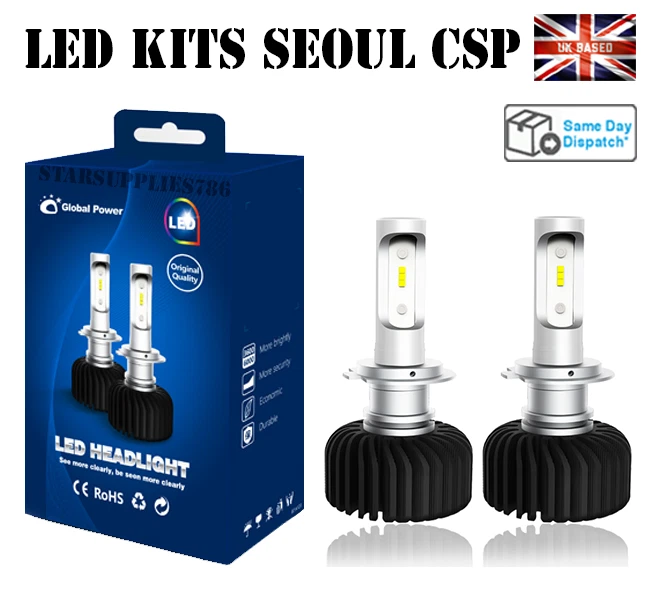 NEW 35W ULTRA POWERFUL H7 H4 H1 LED XENON KIT XENON WHITE 6000K CSP SEOUL LED  - Image 1 of 1