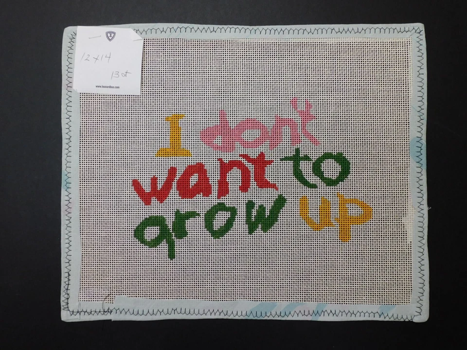 I Don't Want to Grow Up  (MC39) Needlepoint - Image 1 of 1