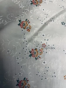 VTG Pink Floral and Faux Embossed Batiste Eyelet Single Border by Wamsutta BTY - Picture 1 of 14