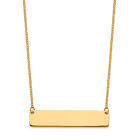 24k Yellow Gold Classic Bar 18 Necklace 20 inch Chain