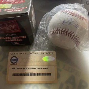 Jed Lowrie Signed OML Baseball (MLB & Steiner) - Picture 1 of 4