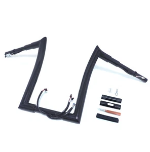 Black 14" Prewired 1.5" 32mm Handlebar 16-23 Road King FLHR FLHRC (Spike Corner) - Picture 1 of 8