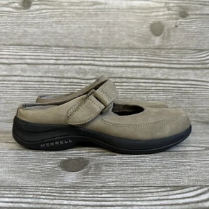 Frittura slip on da donna in pelle scamosciata Mary Jane Miles topo sabbia taglia 5,5 - Foto 1 di 11