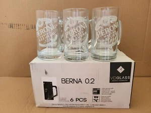 NASTRO AZZURRO BIRRA SET 6 BICCHIERI BOCCALI MANICO ML 200 TIPO CORONA HEINEKEN - Foto 1 di 5