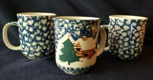 Tienshan Folk Craft Landhütte im Schnee Kaffeetassen Tassen 3er Set - Bild 1 von 4