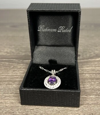 Collar Gold Coast Amatista Platinado Circonita Cúbica Nuevo en Caja Foto 1 de 4