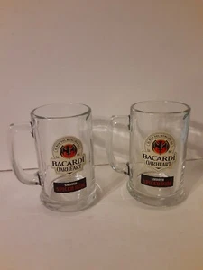 Juego de 2 tazas de cerveza de vidrio transparente Bacardi Oakheart Spiced Ron Stein 14 OZ - Imagen 1 de 4