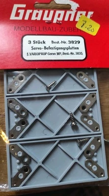Rarität Varioprop Servo-Befestigungsplatten Graupner 3829 Neu - Bild 1 von 2