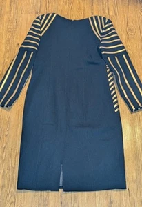 Tally Taylor DRESS BLACK & GOLD Size 16 B14 - Picture 1 of 10