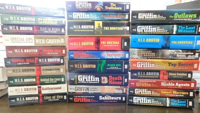W.E.B. Griffin Lot of 27 pb Books Novel of the Corps, Presidential Agent, Series Foto 1 de 4