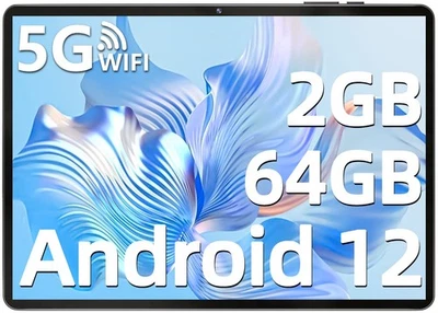 SGIN 10,1" Tablet Android 12 2GB+64GB 1,6GHz 2MP+5MP Dual-Kamera Wifi Bluetooth - Bild 1 von 4