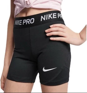 Nike Girl’s Pro Compression Shorts Black AQ9040-010 Size Large - Picture 1 of 3
