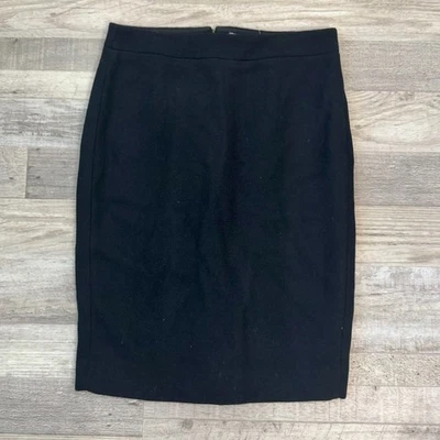 J. Crew NWT Black Wool Blend Pencil Skirt Size 0 Lined, Work Wear P15 - Image 1 of 4