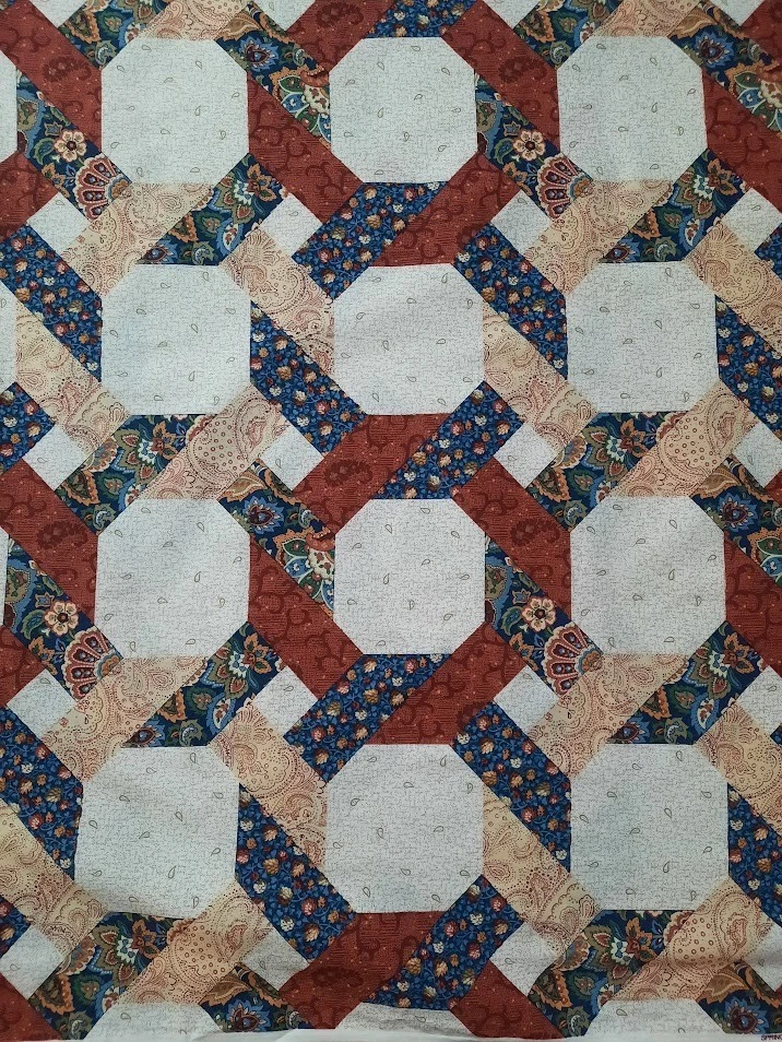 Springs Industries Cheater Faux Quilt Cotton Fabric 44" x 62" Unused Unwashed - Image 1 of 4