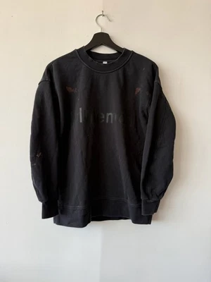 Sudadera Lululemon para mujer 2 negra cuello redondo pulóver deletrear logotipo Foto 1 de 4