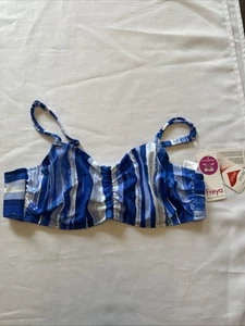 FREYA Bali Bay UW Bikini Top Biosphere Blue 32D Convertible Straps - Picture 1 of 9
