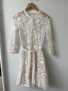 Rayani Belted Lace-Detail Mini Dress. Maje. Women’s Size 38 - Picture 1 of 6
