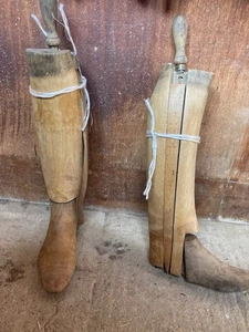 Wooden Boot Trees for leather riding boots 2 pairs - Picture 1 of 5