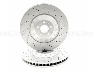 FOR AUDI RS4 RS5 CROSS DRILLED FRONT BRAKE DISC DISCS PAIR 4M0615301AM 375mm - Picture 1 of 8