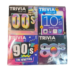 Trivia Card Game 4-in-1 Decades 00s 80s 90s 10s New in Box Vintage Sealed - Picture 1 of 6