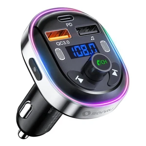 Bluetooth 5.3 FM Transmitter Bluetooth Auto Radio Adapter Metall PD 30W & QC3... - Bild 1 von 7